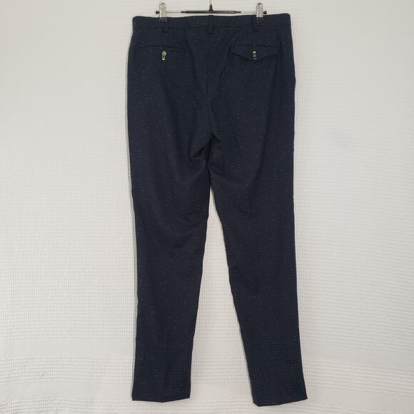Twisted Tailor Pants Mens 34R Navy Nep Brenes Slim Fit Suit Trousers Dress Party - Picture 2 of 16